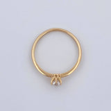 Solitaire Ring 1.2gr / Size 5 1/2 / 18K Gold &