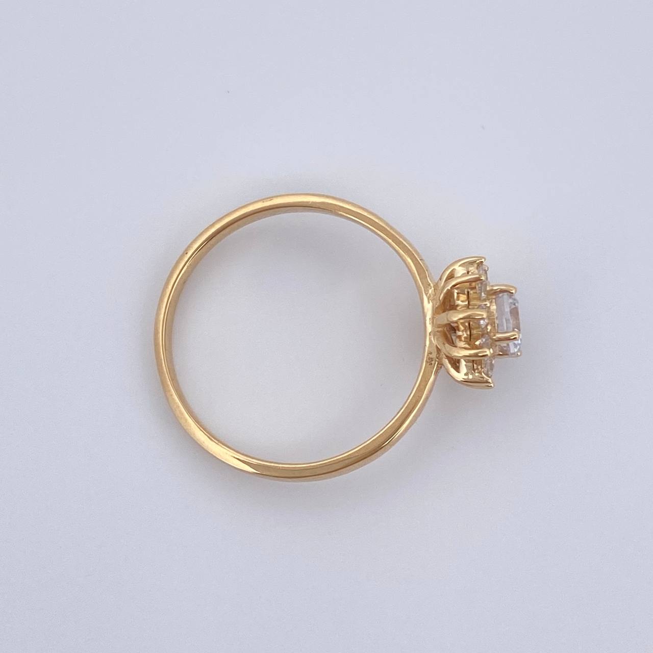 Anillo Flor de Loto 2.8gr / T6 / Oro 18K &