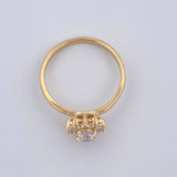 Anillo Flor de Loto 2.8gr / T6 / Oro 18K &