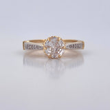 Anillo Solitario Puente 3.45gr / T6 1/4 / Oro 18K &