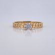 Anillo Solitario Cubano 2.05gr / T7 1/4 / Oro 18K &