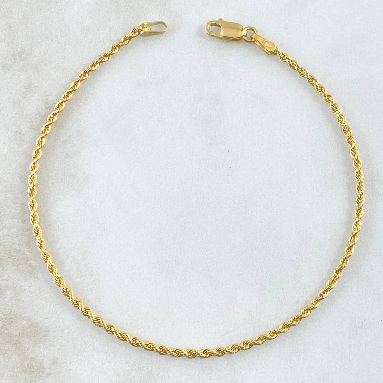 Rope Bracelet 1.05gr / 19.5cm / 1.7mm Yellow Gold +3 18K *