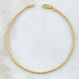 Rope Bracelet 1.05gr / 19.5cm / 1.7mm Yellow Gold +3 18K *