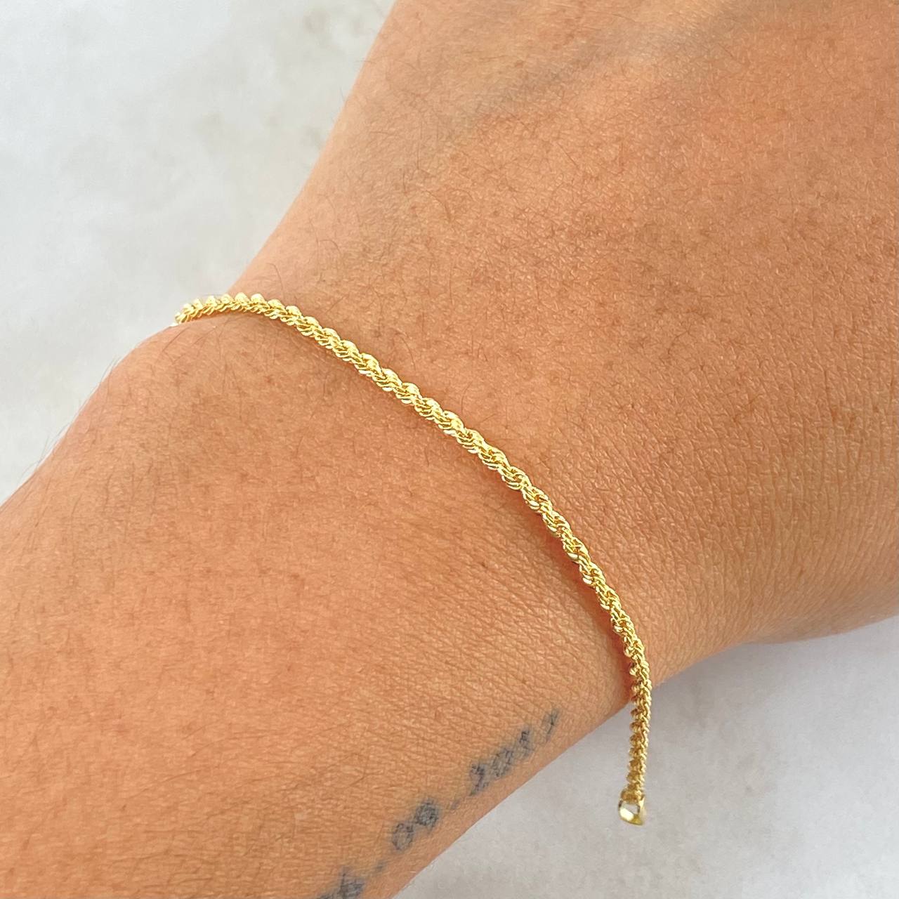 Rope Bracelet 1.05gr / 19.5cm / 1.7mm Yellow Gold +3 18K *