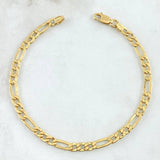 Figaro Bracelet 4.1gr / 20.5cm / 4.2mm Yellow Gold +0 18K