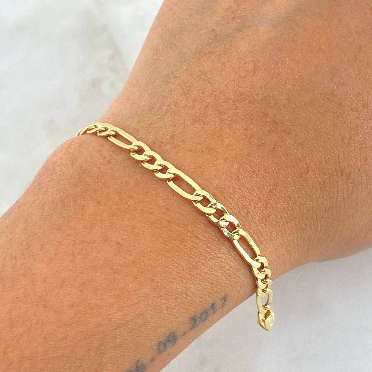 Figaro Bracelet 4.1gr / 20.5cm / 4.2mm Yellow Gold +0 18K