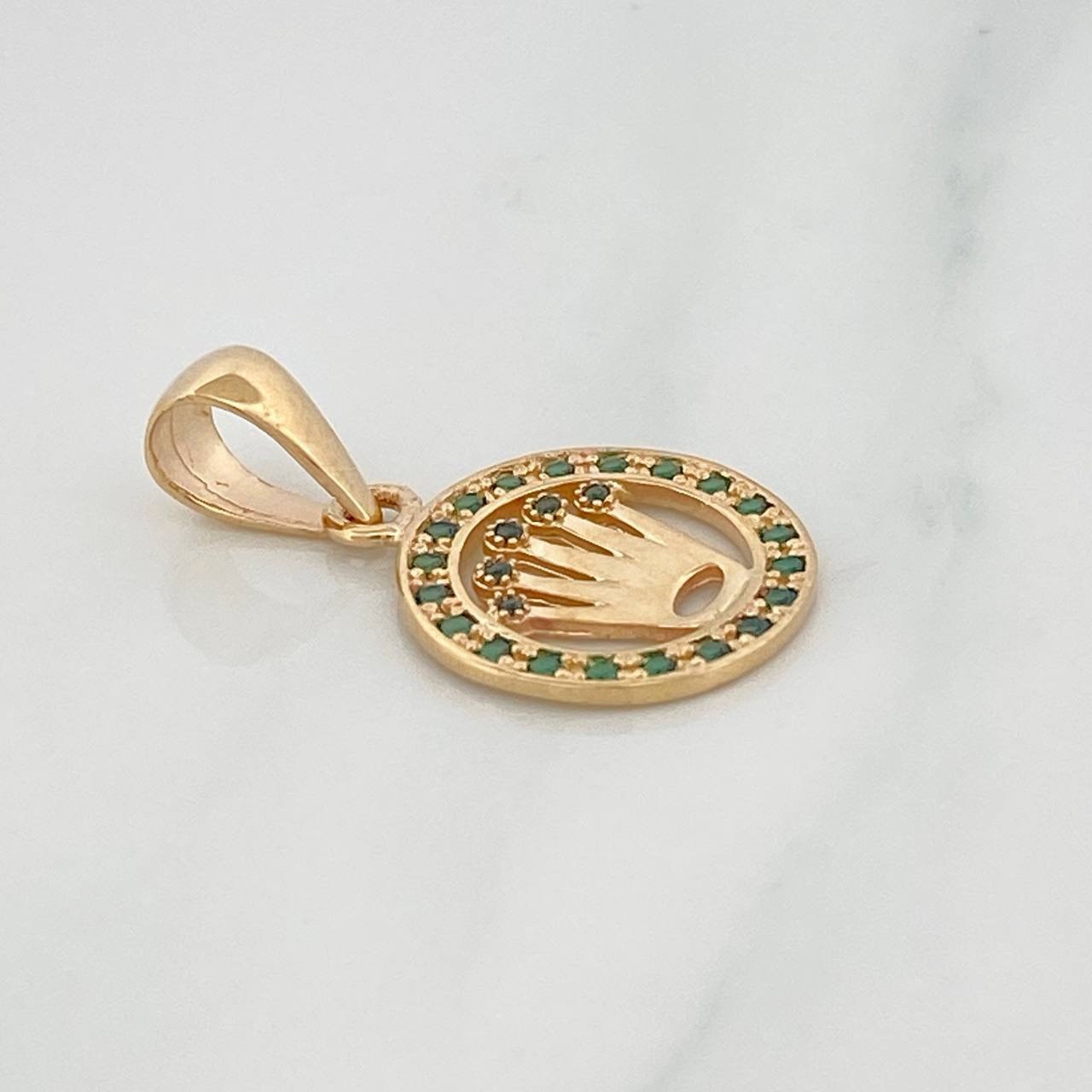 Dije Corona 1.4 g / 3/4 in Oro Amarillo 18K
