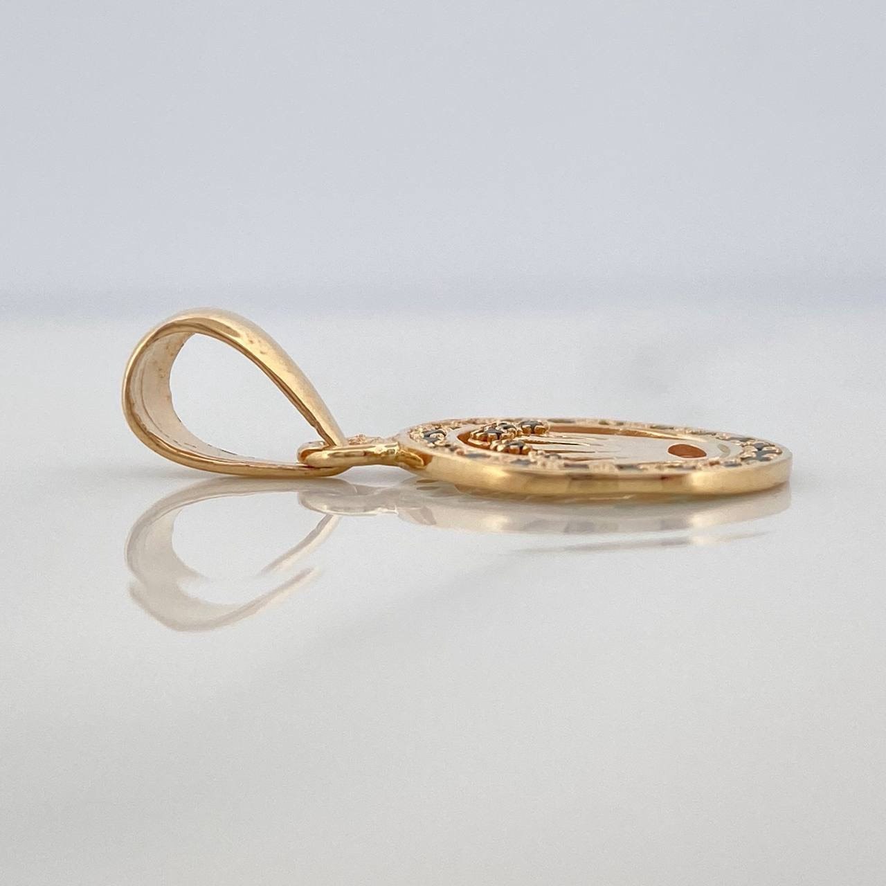 Dije Corona 1.4 g / 3/4 in Oro Amarillo 18K