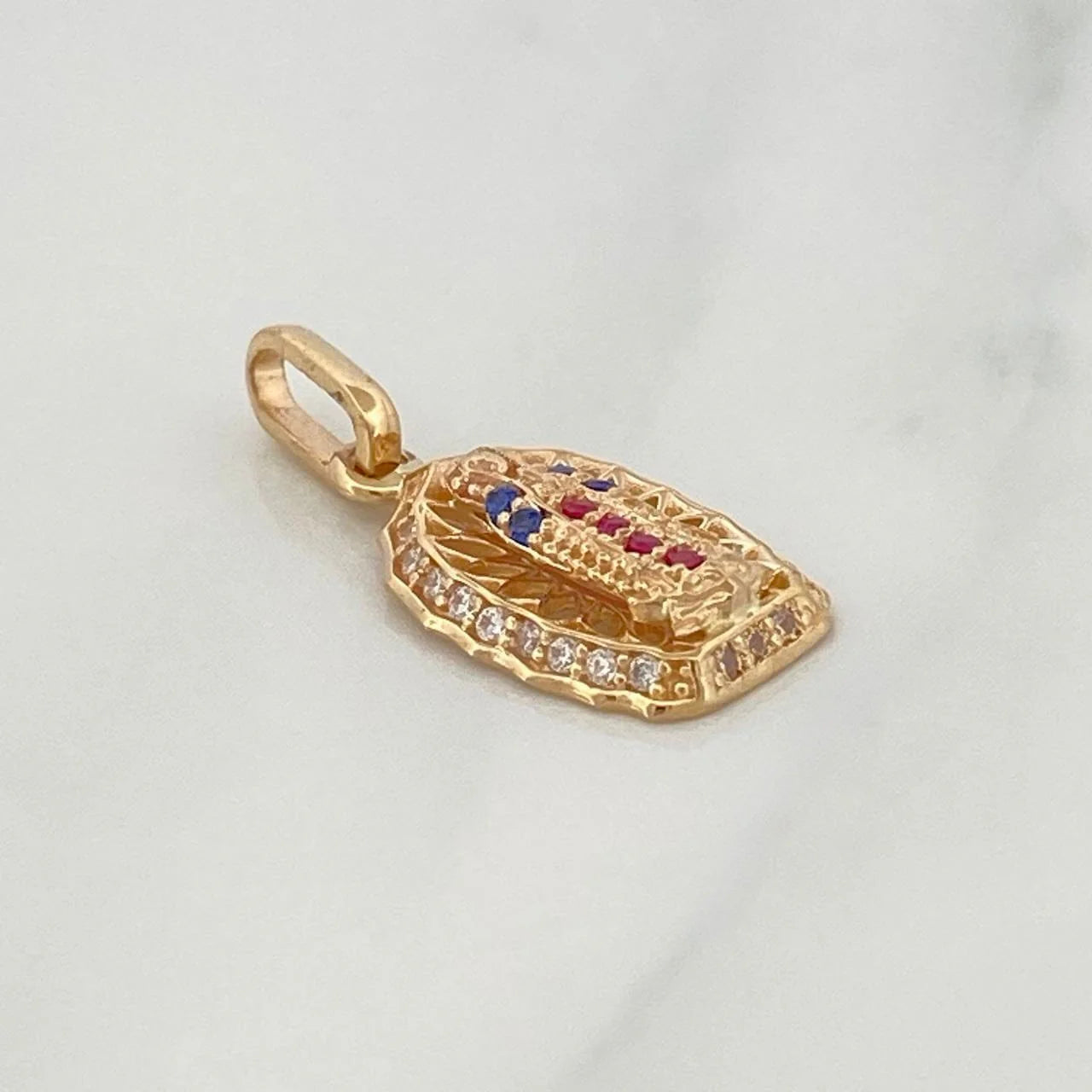 Pendant Virgin of Guadalupe 1.3 g / 3/4 in Yellow Gold 18K