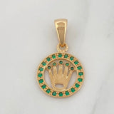 Dije Corona 1.4 g / 3/4 in Oro Amarillo 18K