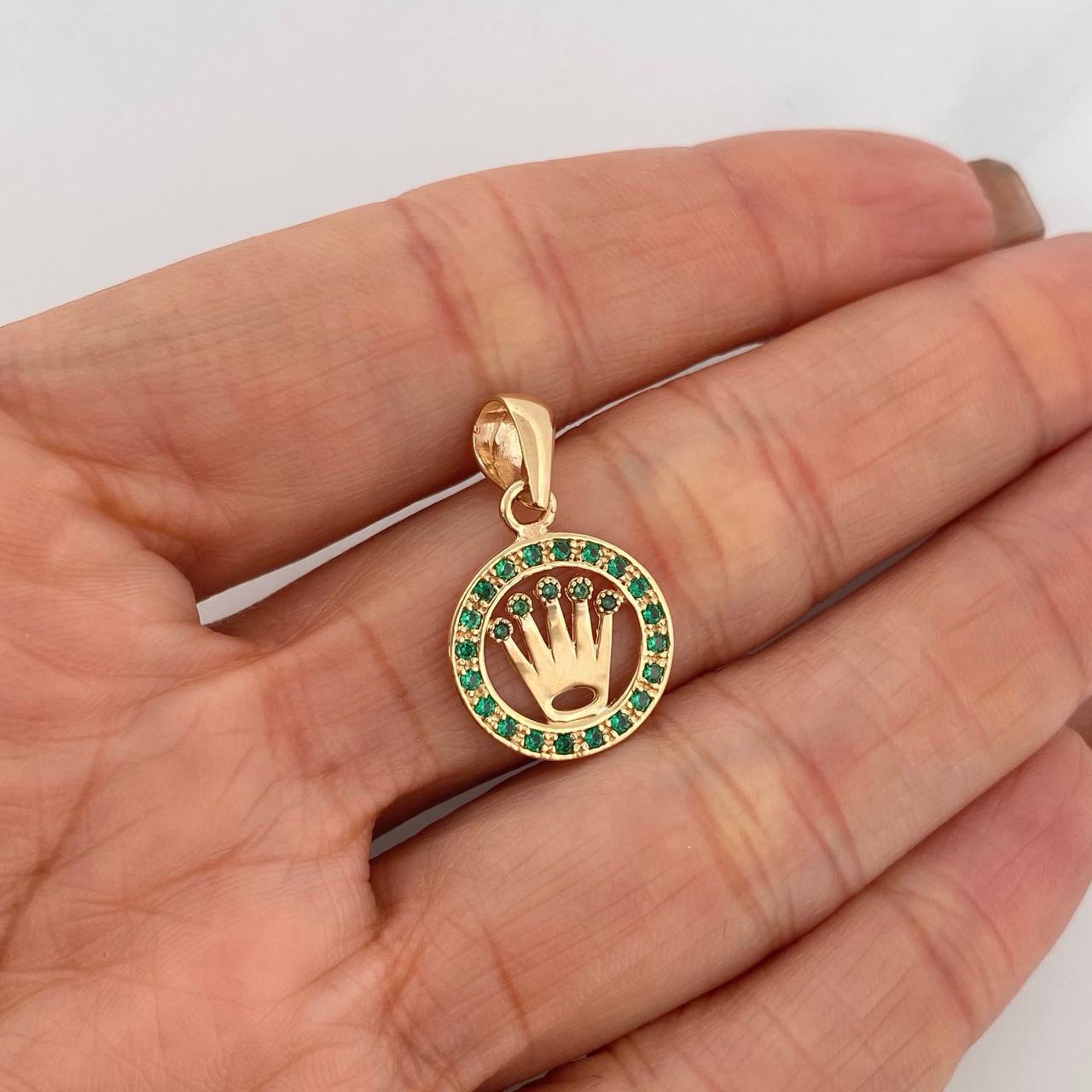 Dije Corona 1.4 g / 3/4 in Oro Amarillo 18K