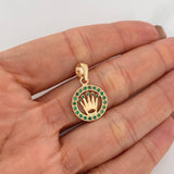 Dije Corona 1.4 g / 3/4 in Oro Amarillo 18K