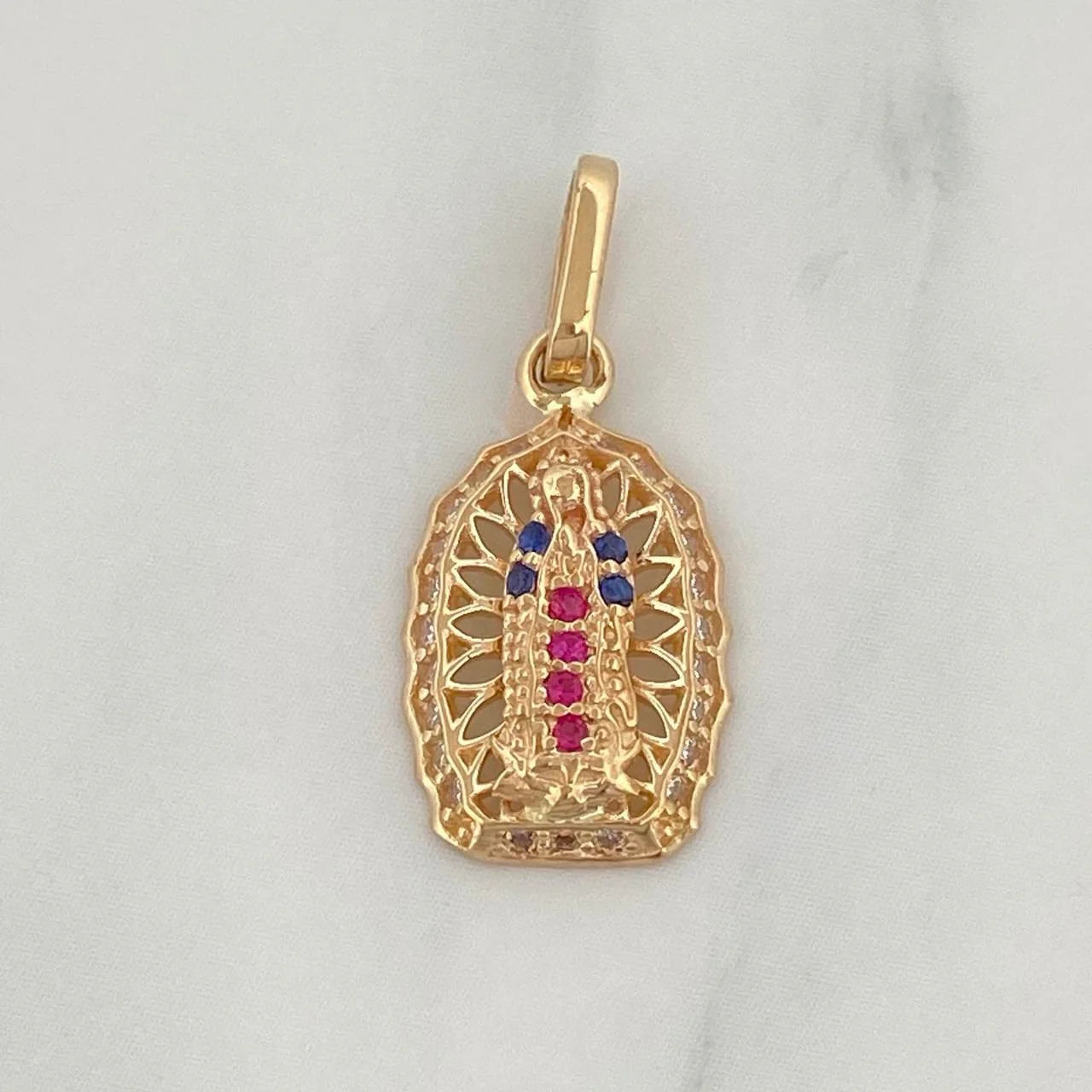 Pendant Virgin of Guadalupe 1.3 g / 3/4 in Yellow Gold 18K