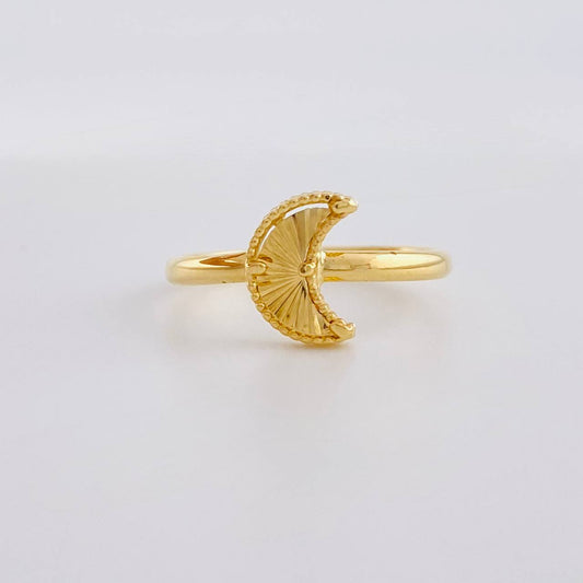 Anillo Luna Diamantado 1.1 g / T5 3/4 Oro Amarillo 18K