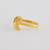 Anillo Luna Diamantado 1.1 g / T7 Oro Amarillo 18K