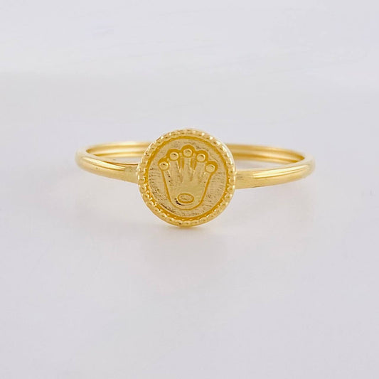 Anillo Corona 1.25g / T8 Oro Amarillo 18K