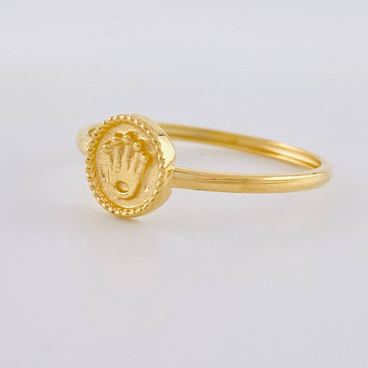 Anillo Sello Corona 0.95 g / T8 1/2 Oro Amarillo 18K