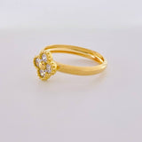 Anillo Trebol Tupido 1.25 g / T5 Oro Amarillo 18K