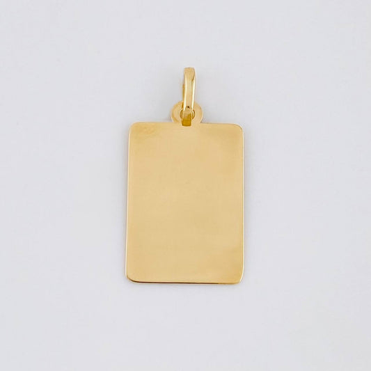 Pendant Rectangular Plate 1.1 g / 1 in 18K Yellow Gold
