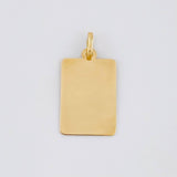 Dije Placa Rectangular 1.1 g / 1 in Oro Amarillo 18K
