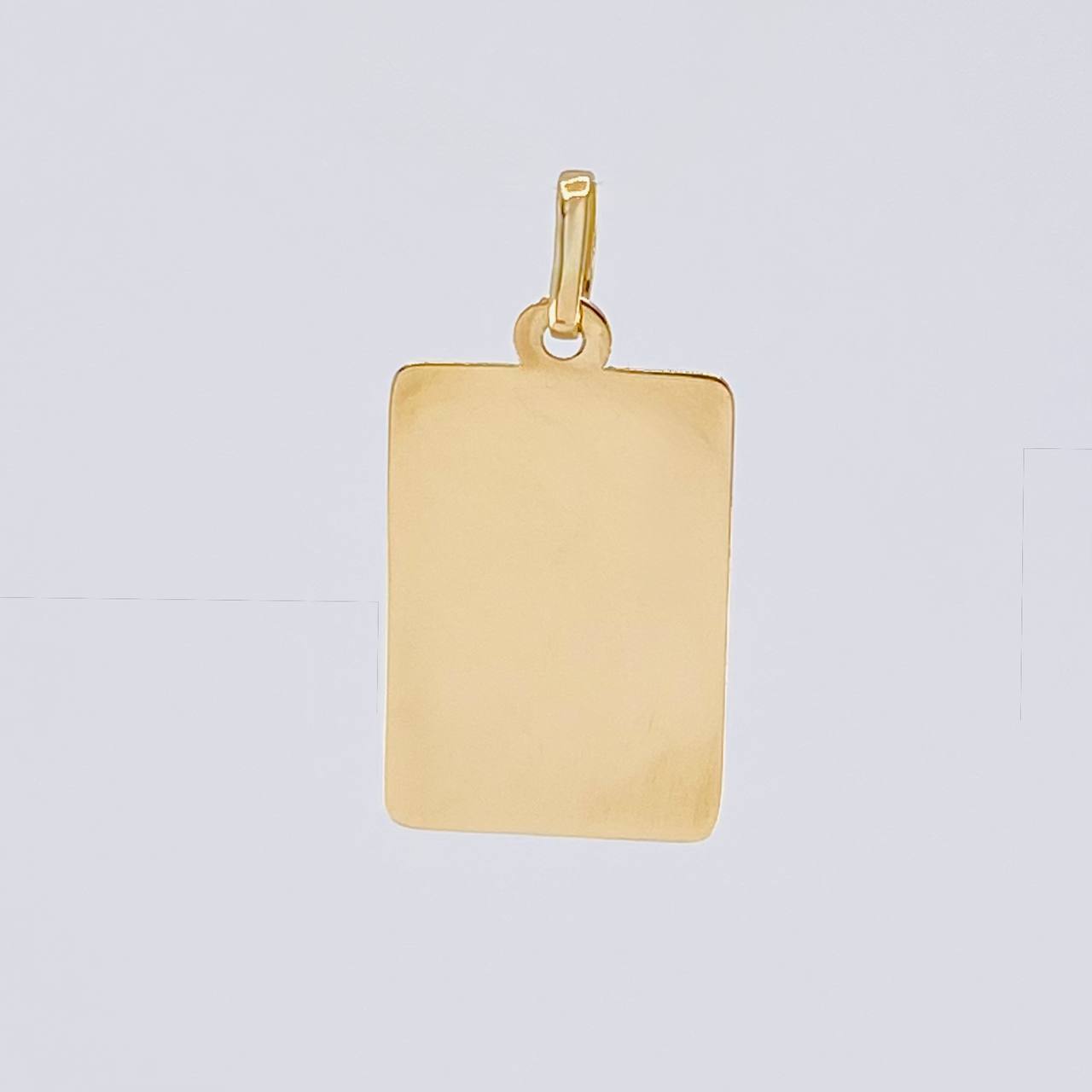 Dije Placa Rectangular 1.1 g / 1 in Oro Amarillo 18K
