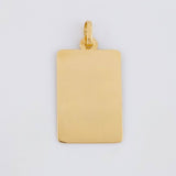 Dije Placa Rectangular 1.45 g / 1 1/4 in Oro Amarillo 18K
