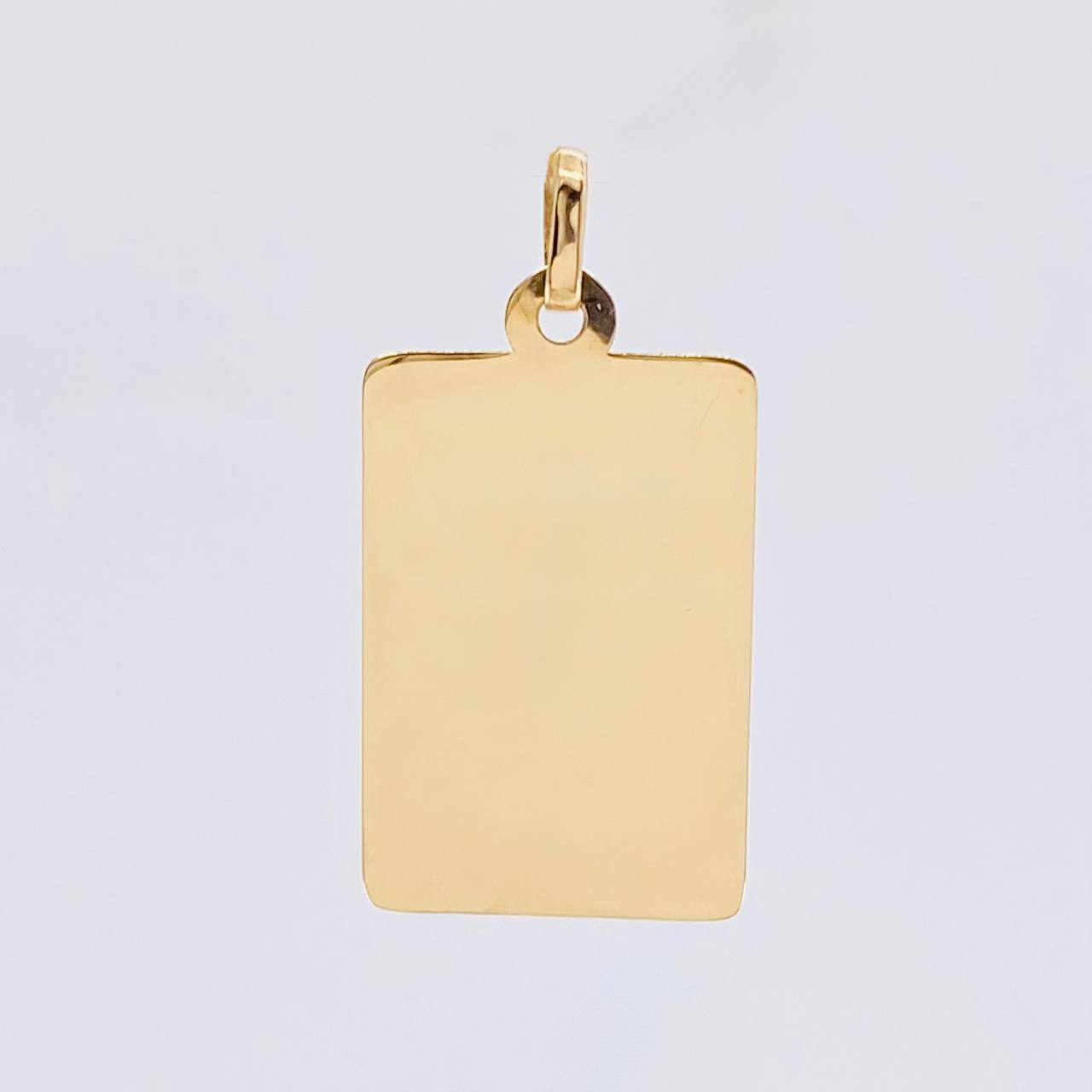 Dije Placa Rectangular 1.45 g / 1 1/4 in Oro Amarillo 18K