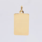 Dije Placa Rectangular 1.5 g / 1 1/4 in Oro Amarillo 18K