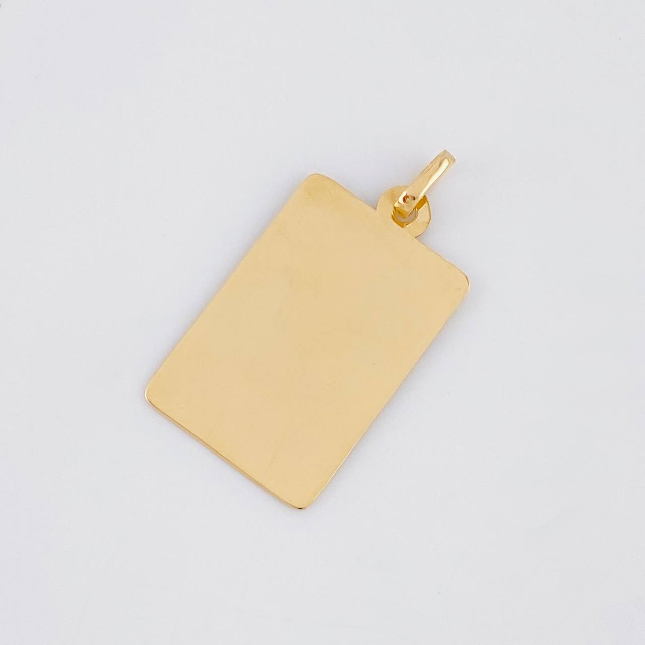 Dije Placa Rectangular 1.5 g / 1 1/4 in Oro Amarillo 18K