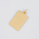 Dije Placa Rectangular 1.5 g / 1 1/4 in Oro Amarillo 18K