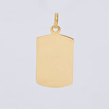 Oval Rectangular Pendant 1.4 g / 1 1/4 in 18K Yellow Gold