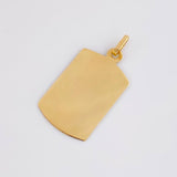 Dije Placa Rectangular Ovalada 1.4 g / 1 1/4 in Oro Amarillo 18K