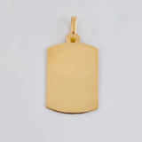 Dije Placa Rectangular Ovalada 1 g / 1 in Oro Amarillo 18K