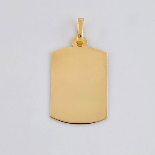 Dije Placa Rectangular Ovalada 1.05 g / 1 in Oro Amarillo 18K