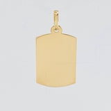 Dije Placa Rectangular Ovalada 1 g / 1 in Oro Amarillo 18K