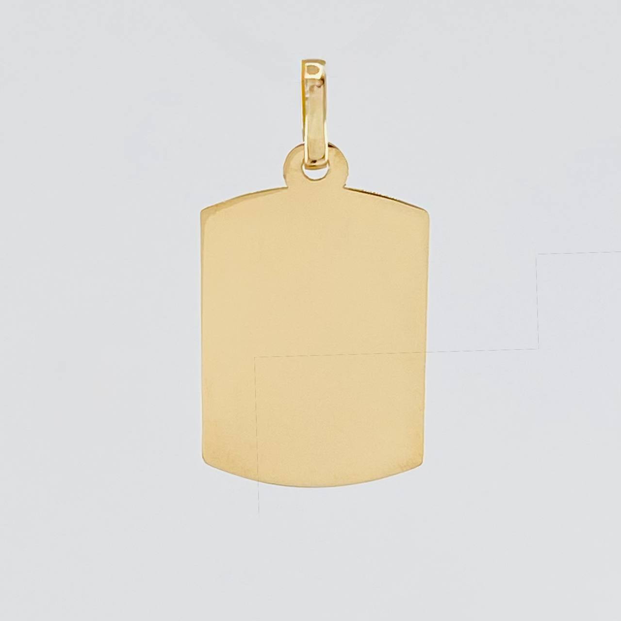 Dije Placa Rectangular Ovalada 1.05 g / 1 in Oro Amarillo 18K