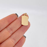 Dije Placa Rectangular Ovalada 1 g / 1 in Oro Amarillo 18K