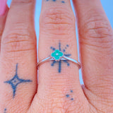 Clover Ring 1.2gr / Size 9 1/4 / 950 Sterling Silver +