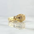 Anillo Pantera Geometrica 8.15gr / T9 1/4 / Circones Blancos Negros Oro Amarillo 18K ©