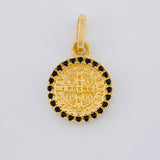 Dije Medalla San Benito Doble Faz 2.05 g / 3/4 in Oro Amarillo 18K