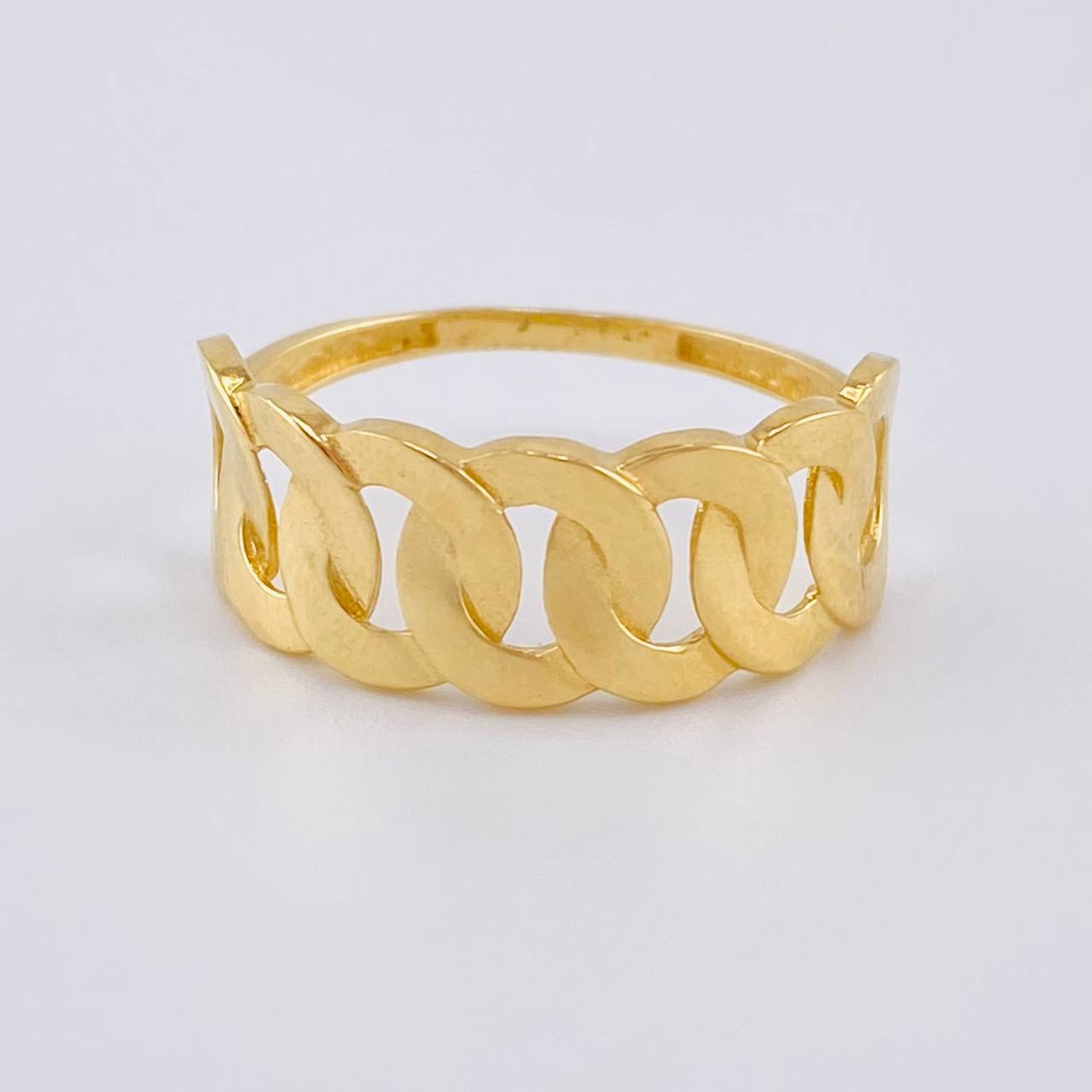 Anillo Cubano 1.85 g / T8 Oro Amarillo 18K