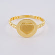 Anillo Burbuja Corazon 1.75 g / T7 1/4 Oro Amarillo 18K