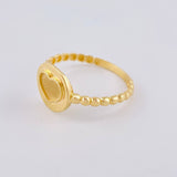 Anillo Burbuja Corazon 1.75 g / T7 1/4 Oro Amarillo 18K