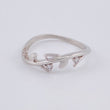Anillo Ramillete Hojas 1.9 g / T6 Oro Blanco 18K