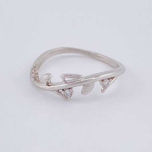 Bouquet Leaves Ring 1.9 g / T6 18K White Gold