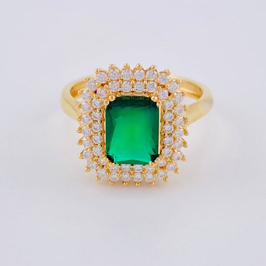 Solitaire Ring Dense Halo 4.2 g / T6 18K Yellow Gold