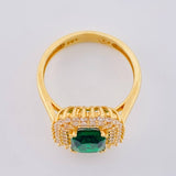 Anillo Solitario Halo Tupido 4.2 g / T6 Oro Amarillo 18K