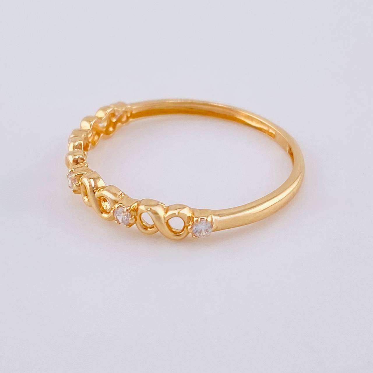 Anillo Carril Infinito 1 g / T6 1/2 Oro Rosa 18K