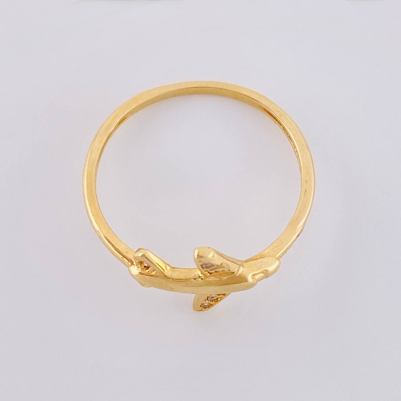 Anillo Avion 1.75 g / T7 1/2 Oro Blanco 18K