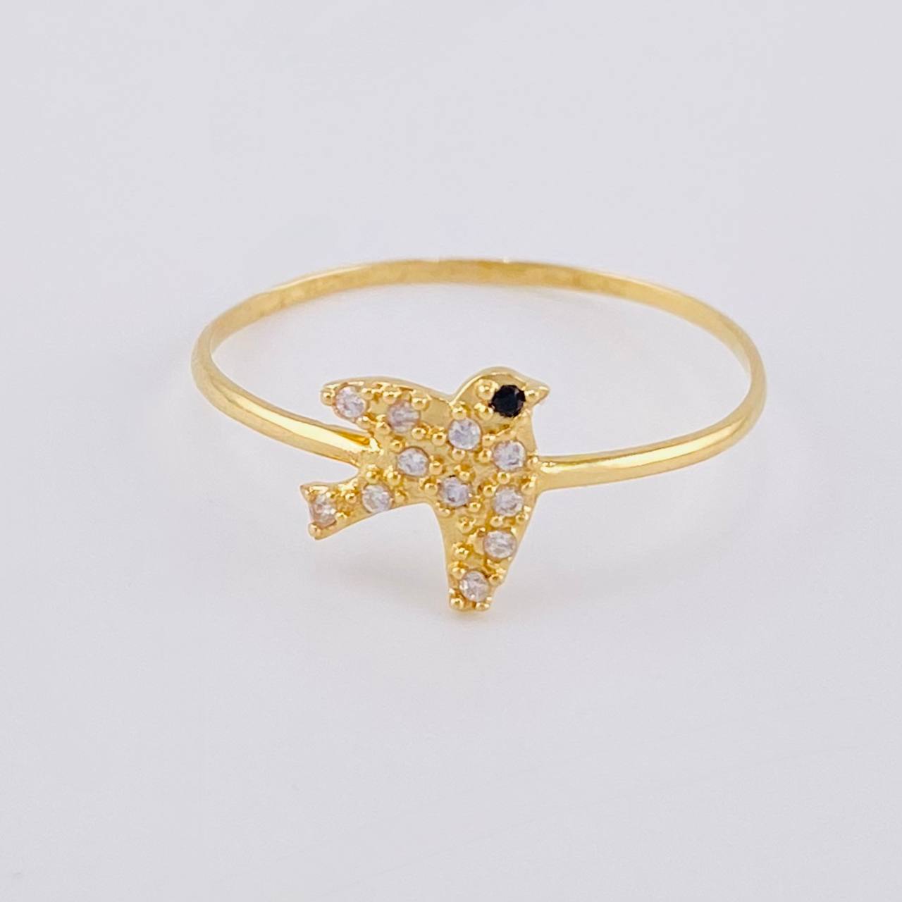 Anillo Paloma 0.8 g / T8 1/4 Oro Amarillo 18K